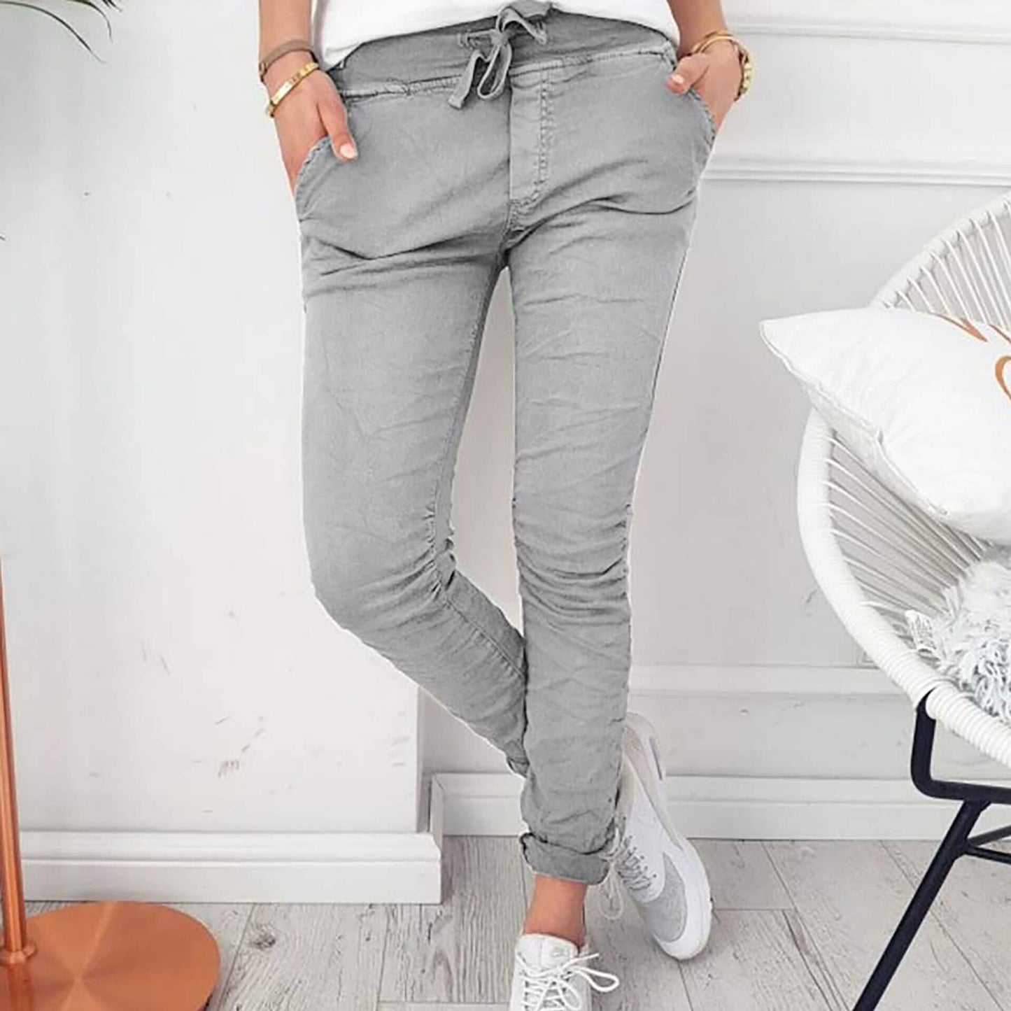 Ivyshape | Lightweight Casual Elastic Pants for Women