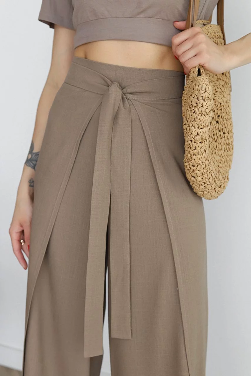 Ivyshape | Wide Crop Trousers