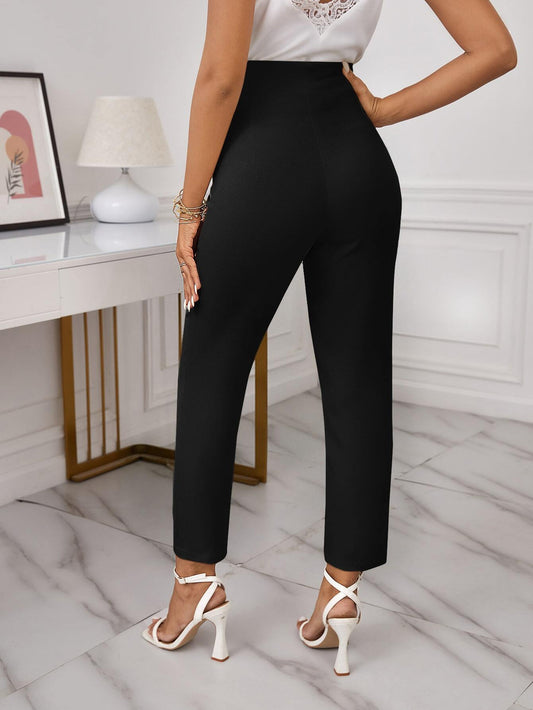 Ivyshape | Women's Trendy Straight Cut Trousers Chic