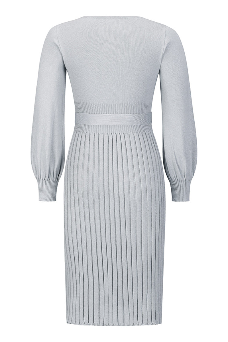 Ivyshape | Elegant Knitted Dress With Round Neck