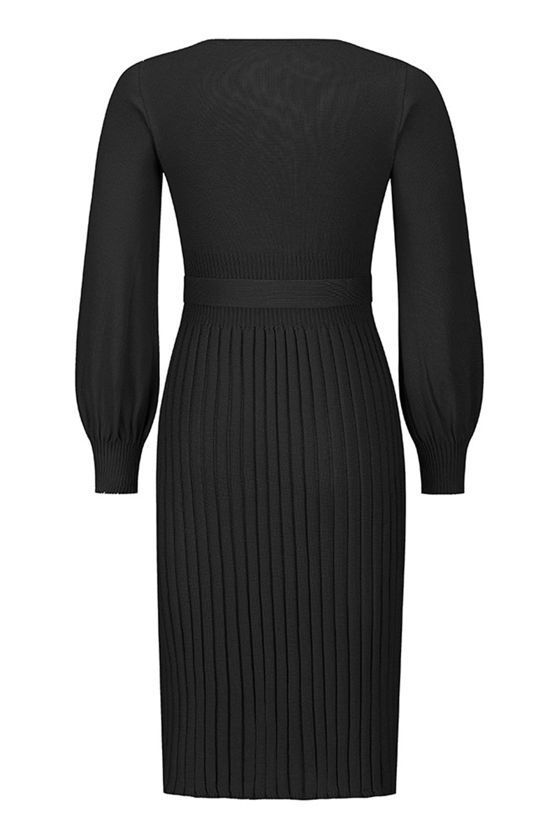 Ivyshape | Elegant Knitted Dress With Round Neck