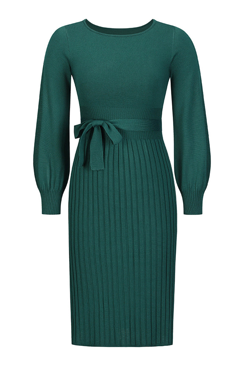 Ivyshape | Elegant Knitted Dress With Round Neck