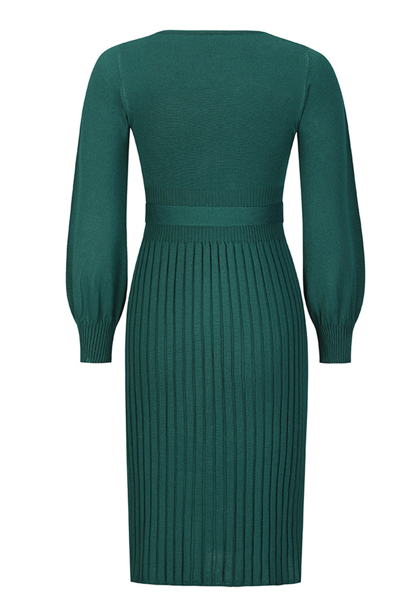 Ivyshape | Elegant Knitted Dress With Round Neck