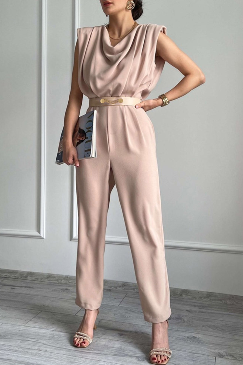 Ivyshape | Sleeveless Jumpsuit With Round Neck