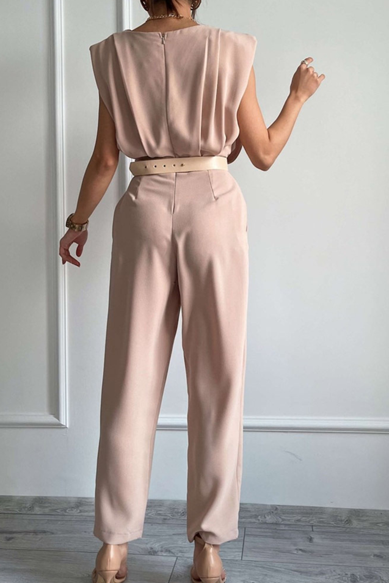 Ivyshape | Sleeveless Jumpsuit With Round Neck