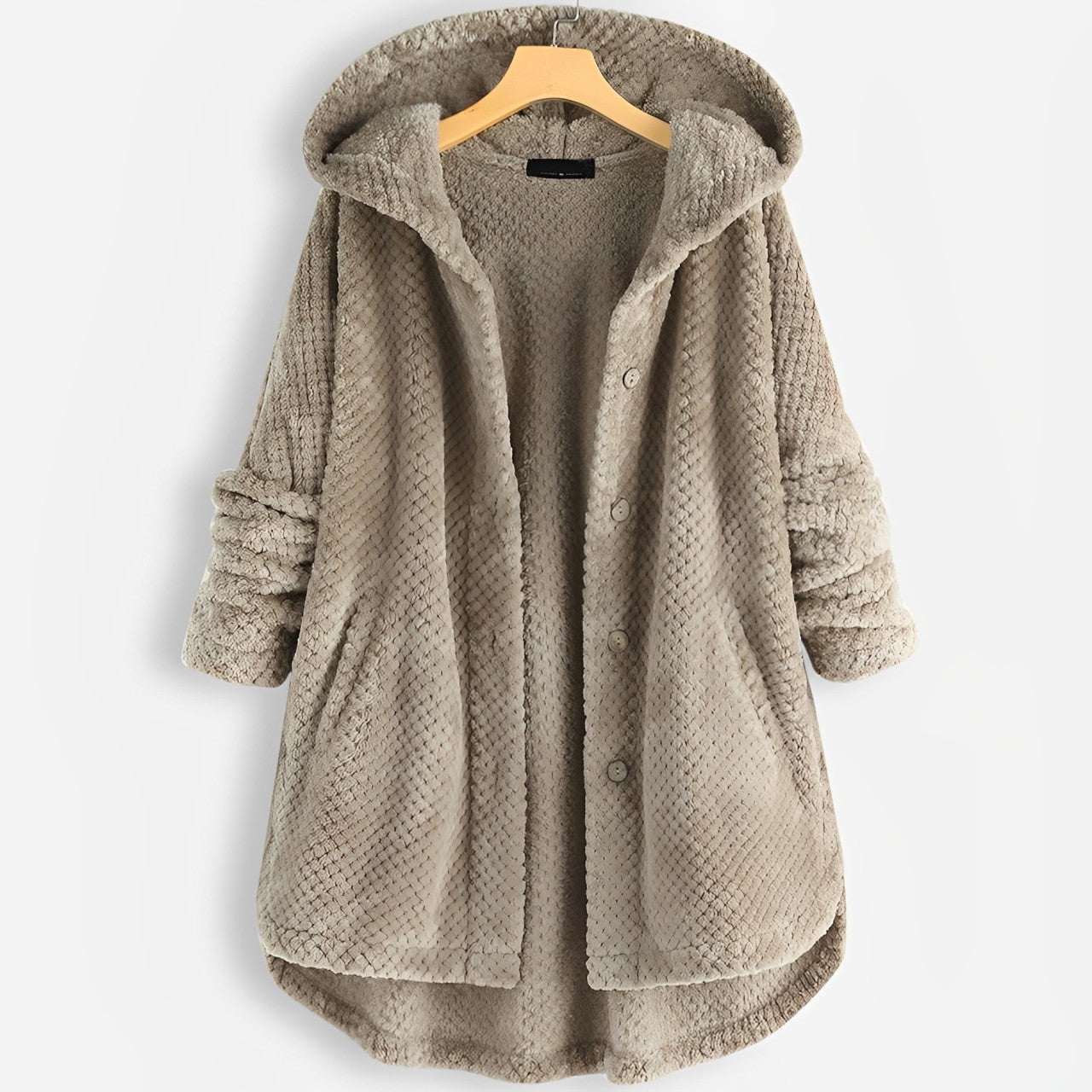 Ivyshape | Teddy Plush Wool Coat Reversible