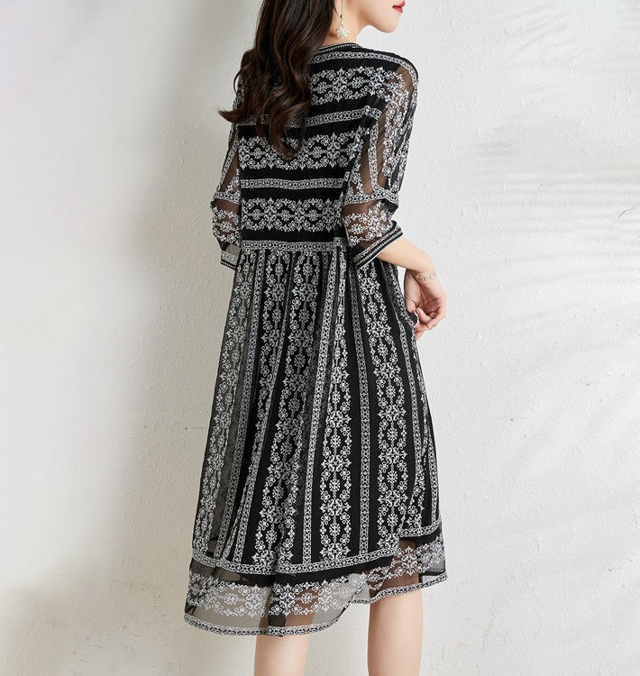 Summer Chic Elegant Midi Dress | Ideal for Summer