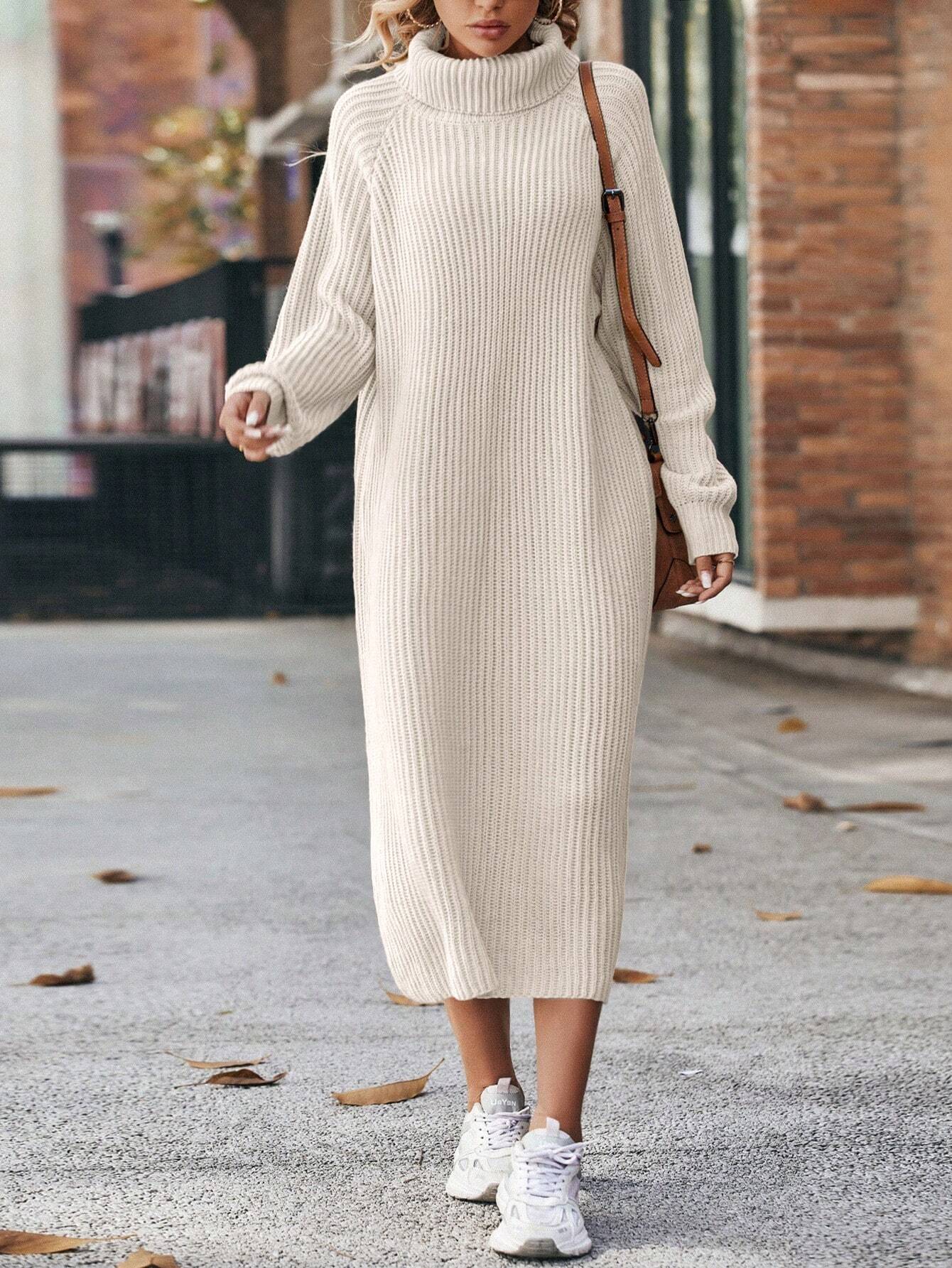 Ivyshape | Knitted Dress With Turtleneck