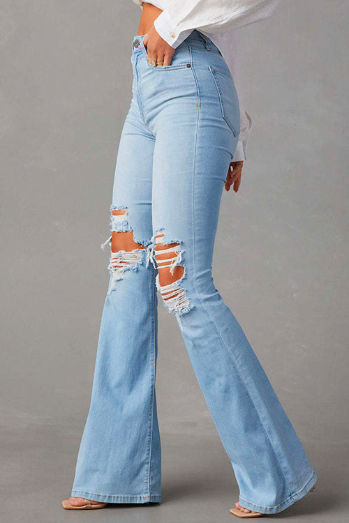 Ivyshape | Women's Bell Bottom Jeans