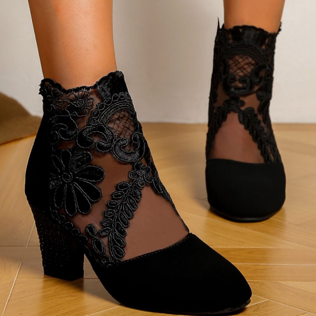 Ivyshape | Embroidered High Heel Boots Trendy Footwear