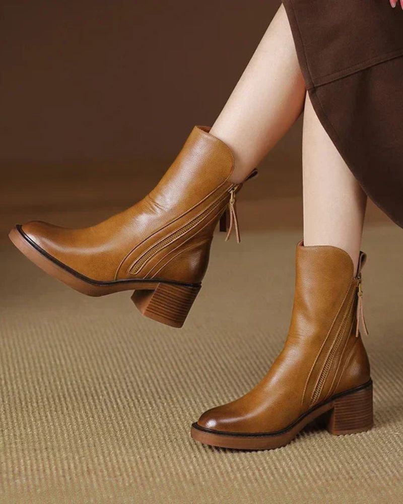 Ivyshape | Leather Ankle Boots