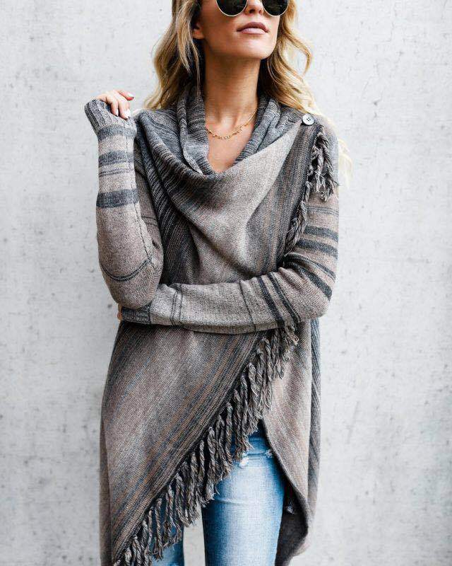 Ivyshape | Women's Tassel Cardigan Warm