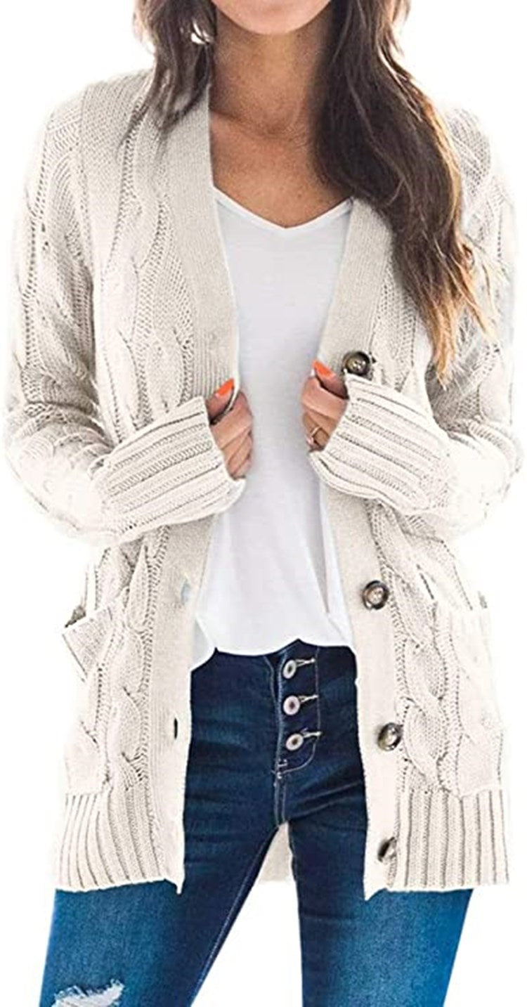 IvyShape | Stylish Plus Size Medium Long Cardigan Sweater