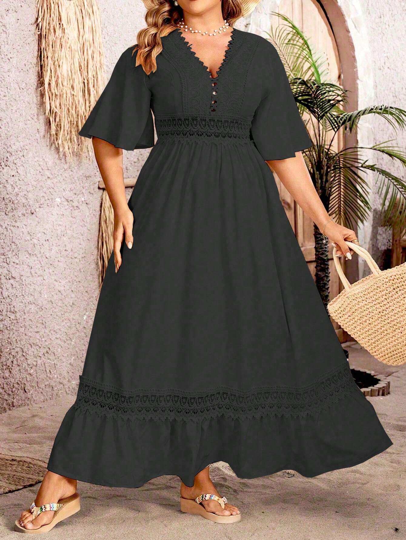 Ivyshape | Women's Stylish Long Dress Flowy