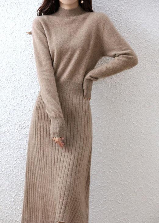 Ivyshape | Wool Ribbed Midi Dress