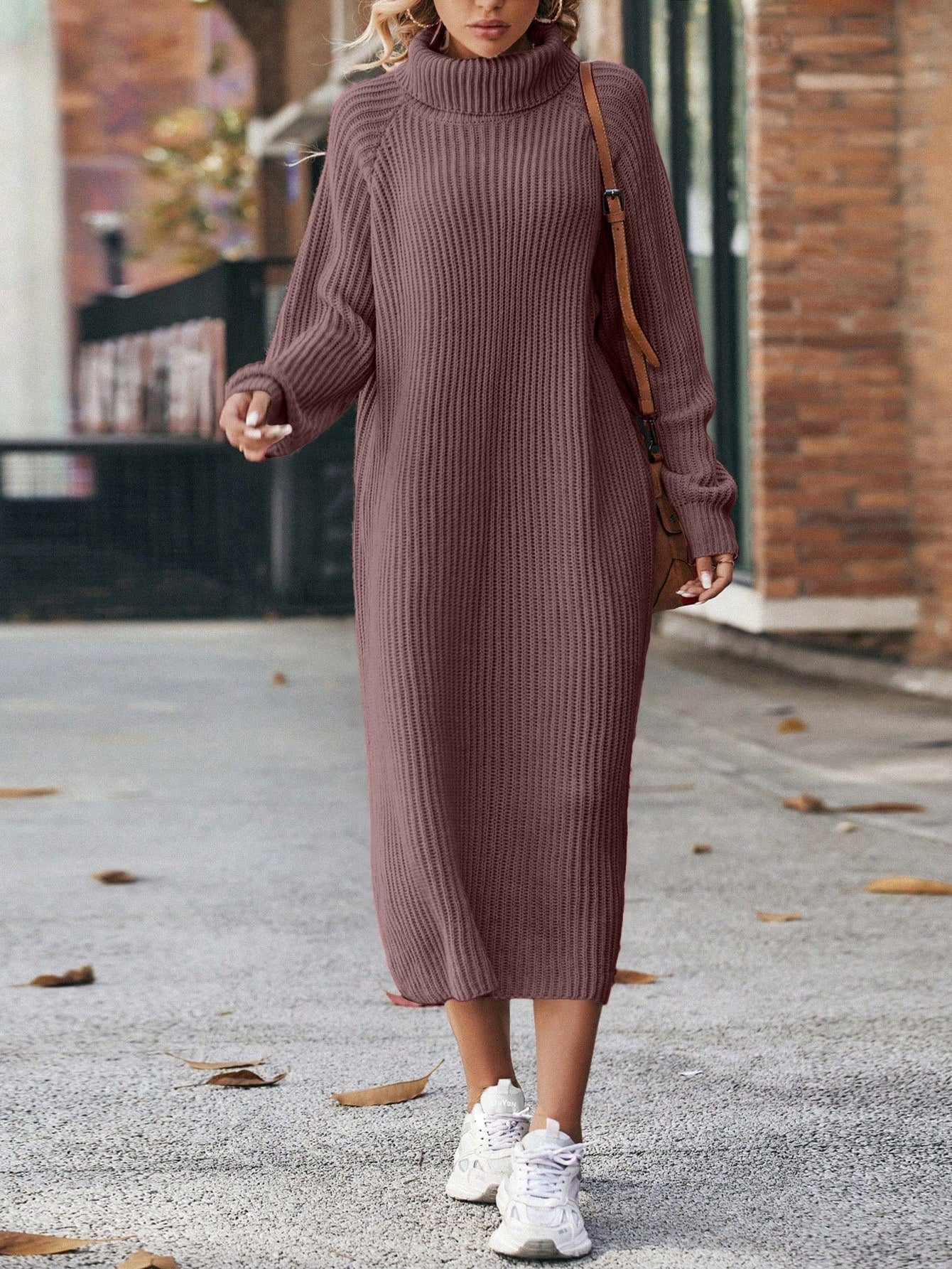 Ivyshape | Knitted Dress With Turtleneck