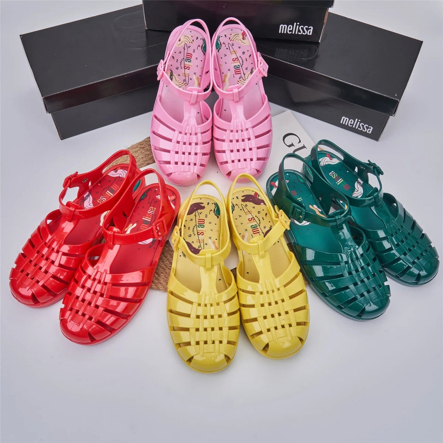 Playful Jelly Roman Sandals for Women