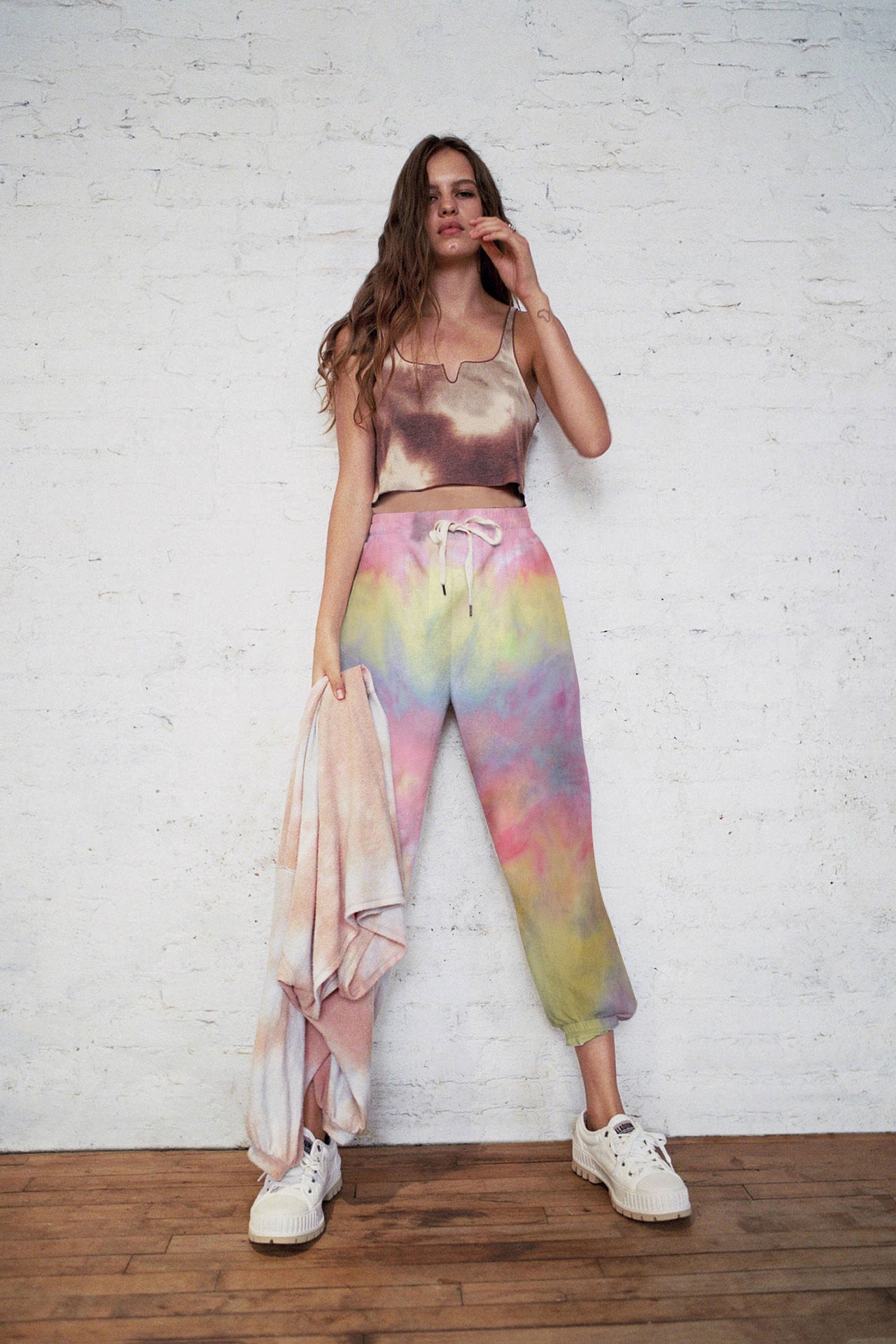 Women's leisure pants with a casual fit and modern tie-dye patterns Ivyshape