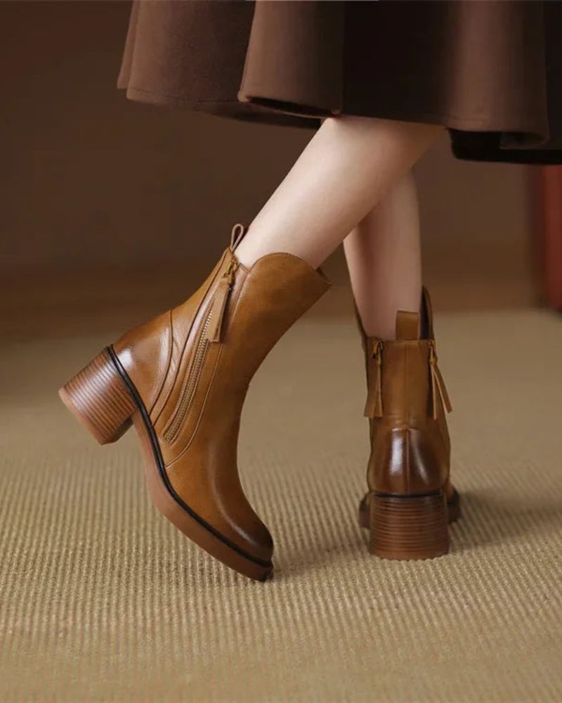 Ivyshape | Leather Ankle Boots