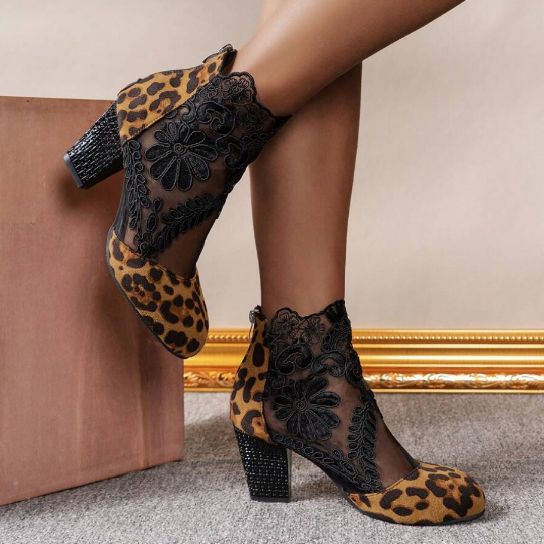 Ivyshape | Embroidered High Heel Boots Trendy Footwear