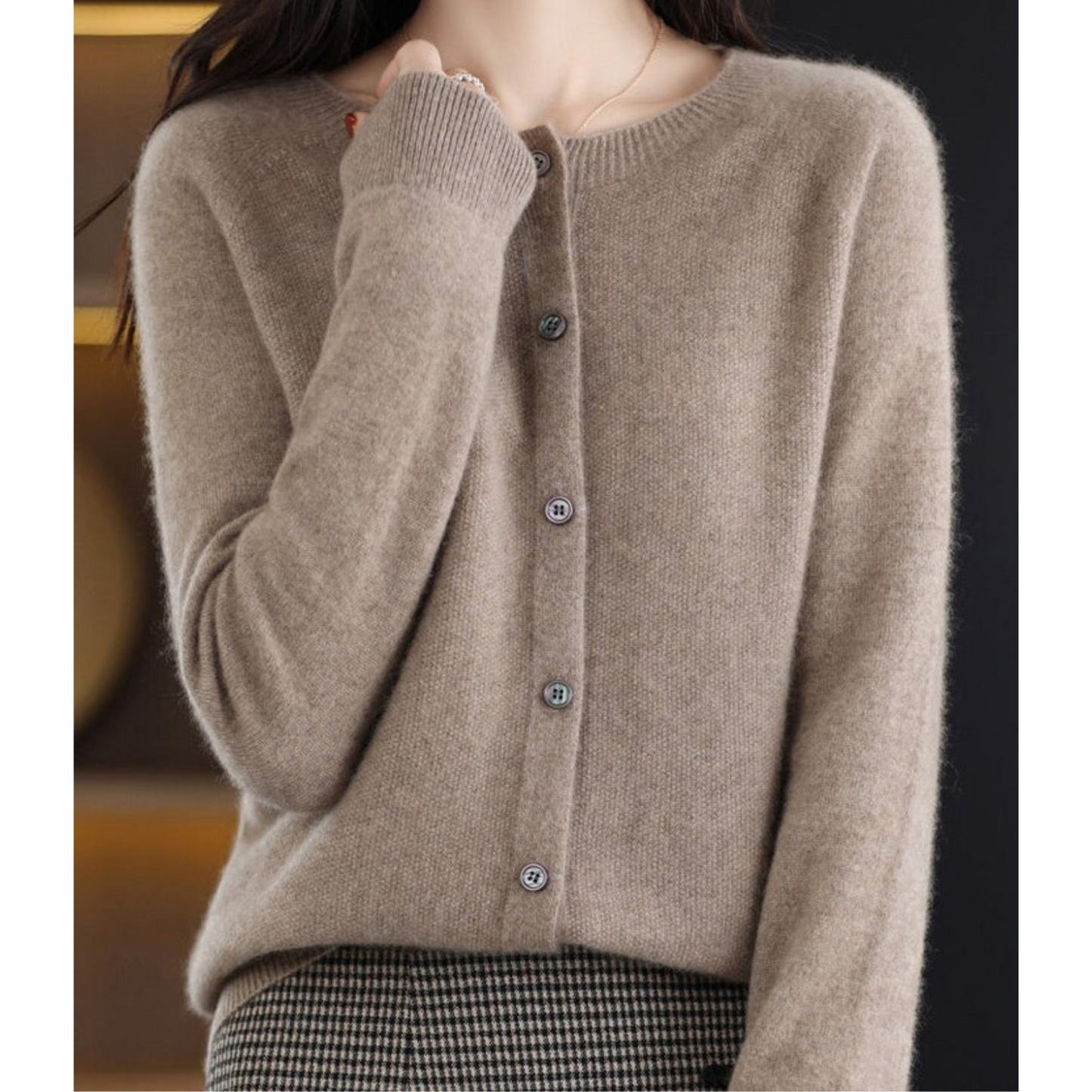 Ivyshape | Wool and Cashmere Cardigan