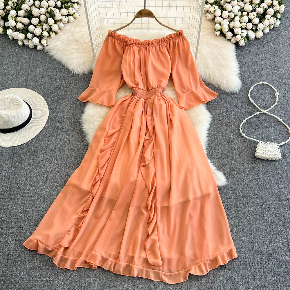 Ivyshape | Temperament Leisure Ruffled Chiffon Dress