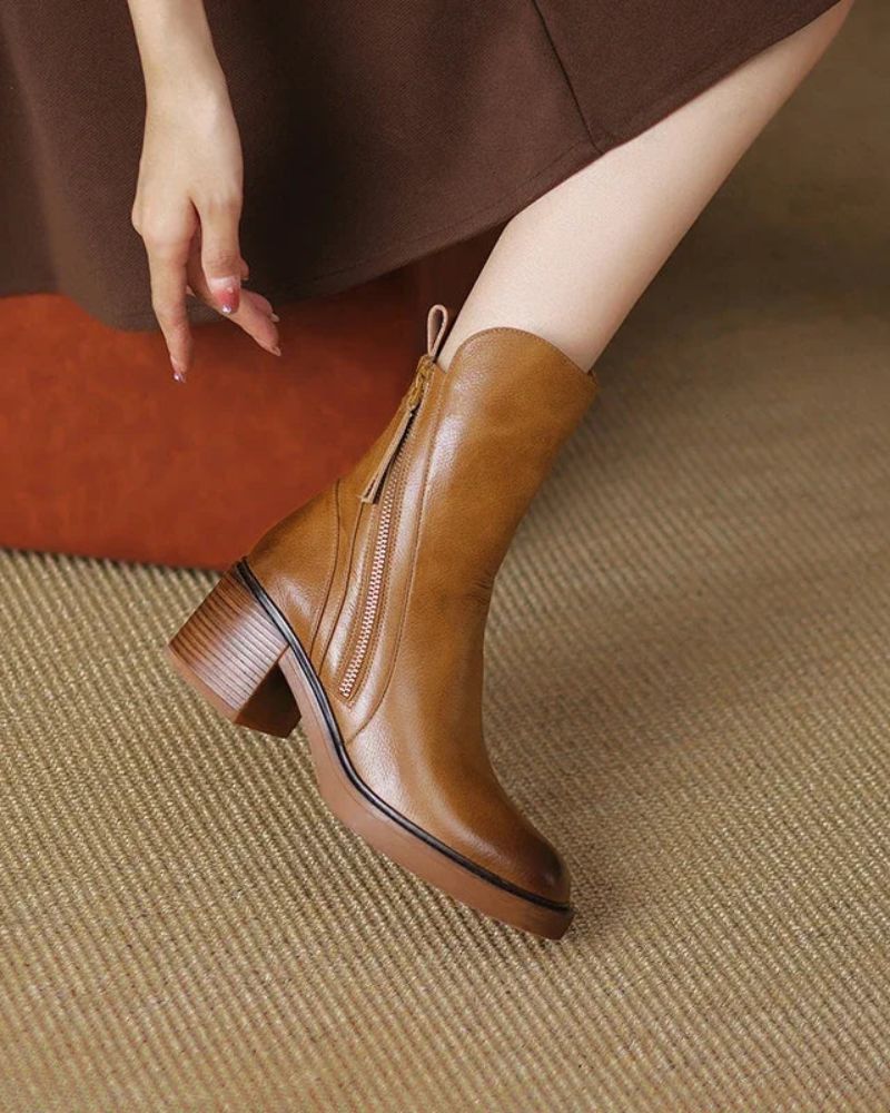 Ivyshape | Leather Ankle Boots