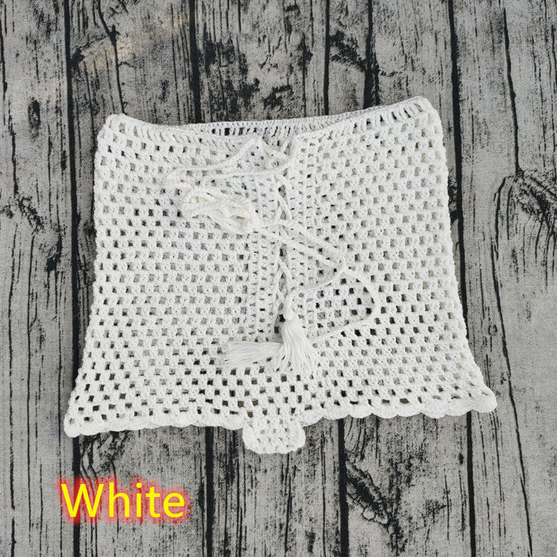 Ladies Airy Crochet Shorts Ivyshape