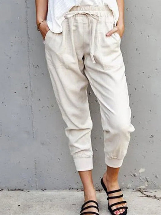 Ivyshape | Cotto Linen Pocket Pants Jogger