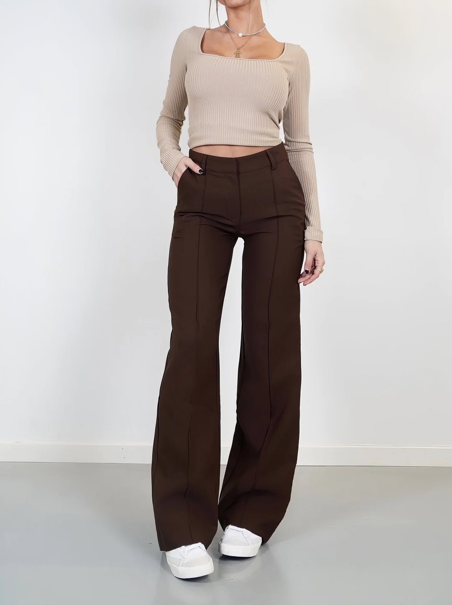 Ivyshape | Wide Chic Trousers Women