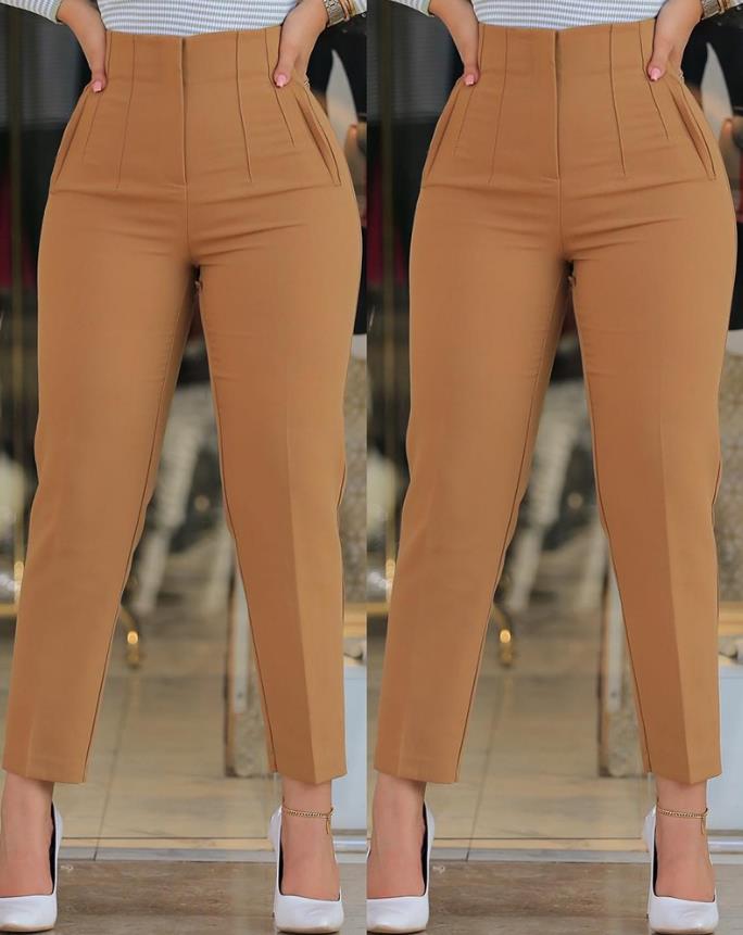 Ivyshape | High Waist Formal Pants Women