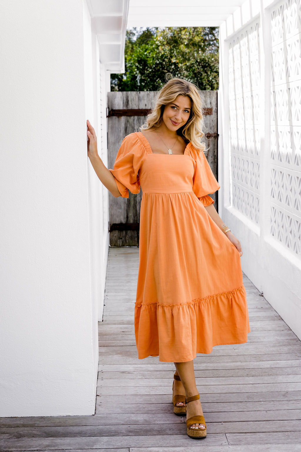 Ayla Dress - Apricot