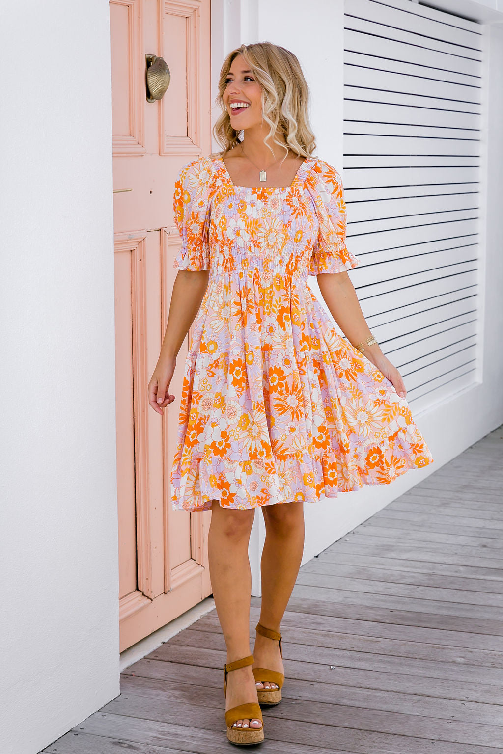 Reva Dress - Orange Fizz