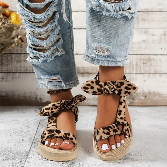 Ivyshape | Stylish Leopard Print Sandals