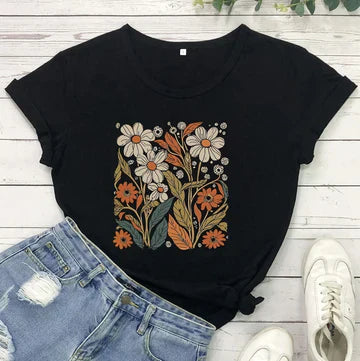 Ivyshape | Women's Vintage Wildflower Shirt