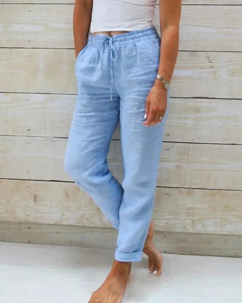 Ivyshape | Women's Pants Casual Chic 100% Premium Perfect for Summer