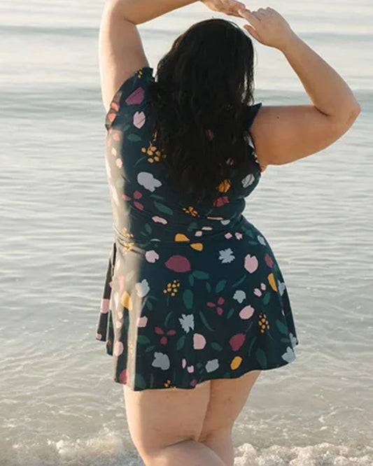 Ivyshape | Swim romper with integrated bra