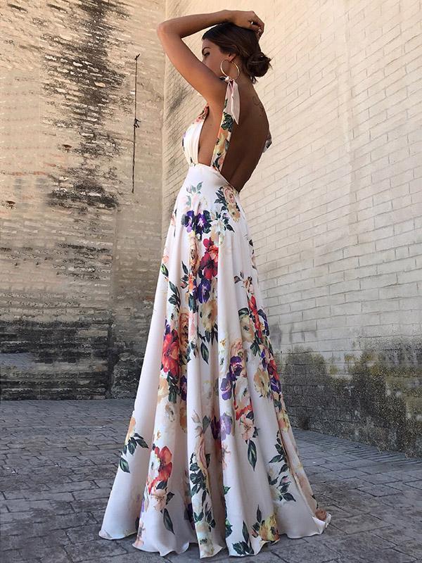 Backless Bohemia Maxi Long Dress