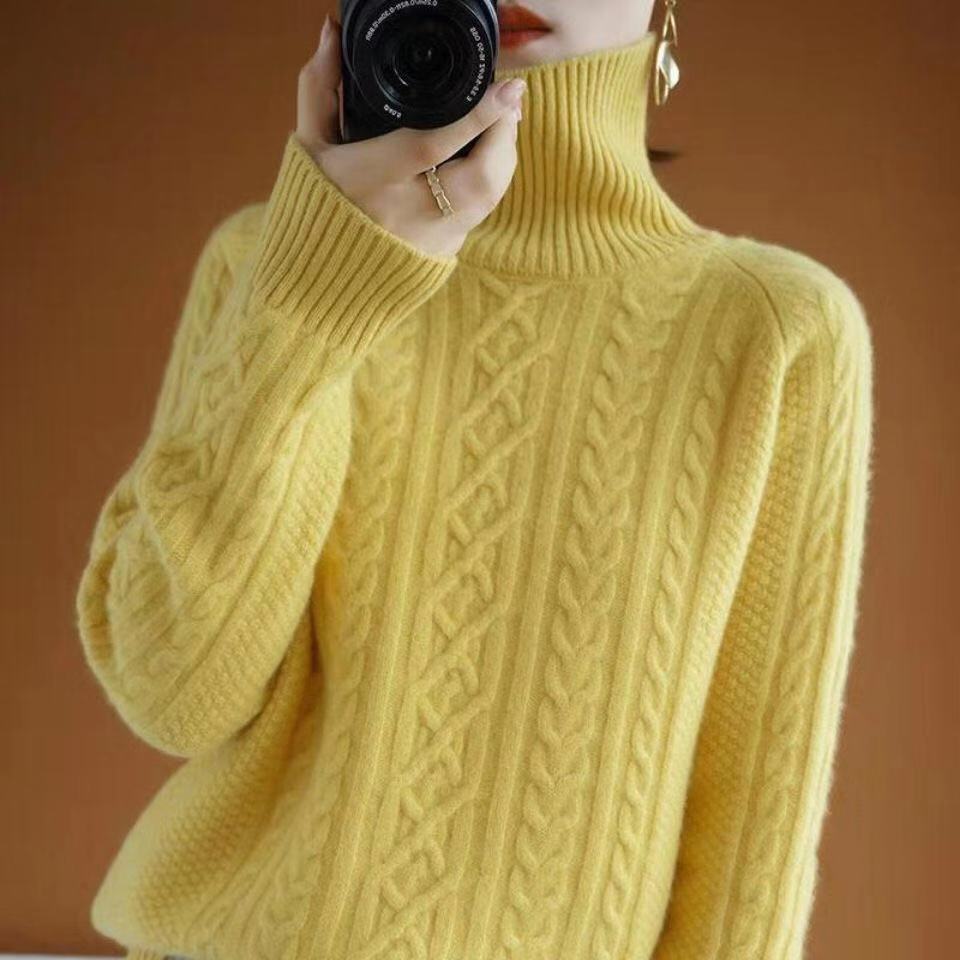 Ivyshape | Women's Warmer Knitted Sweater Turtleneck Sweater