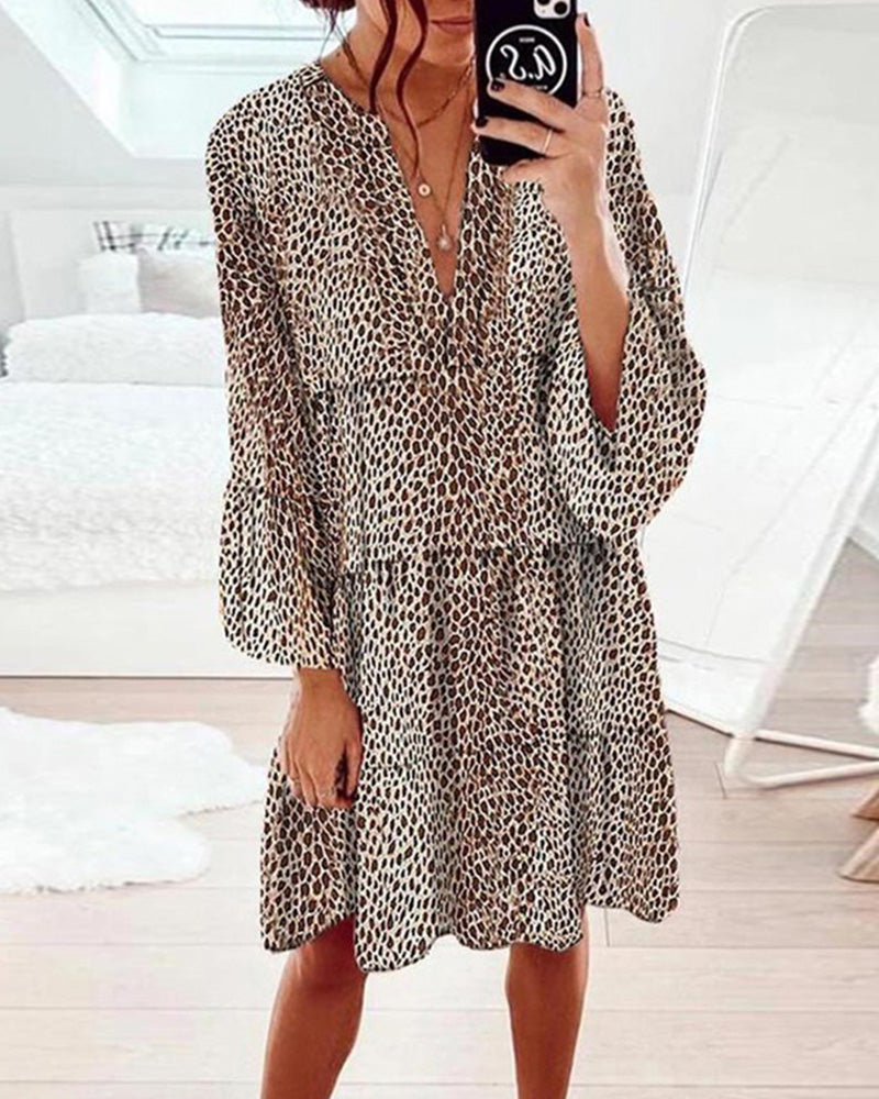 Summer Loose Leopard Print Dress | Ideal for Summer