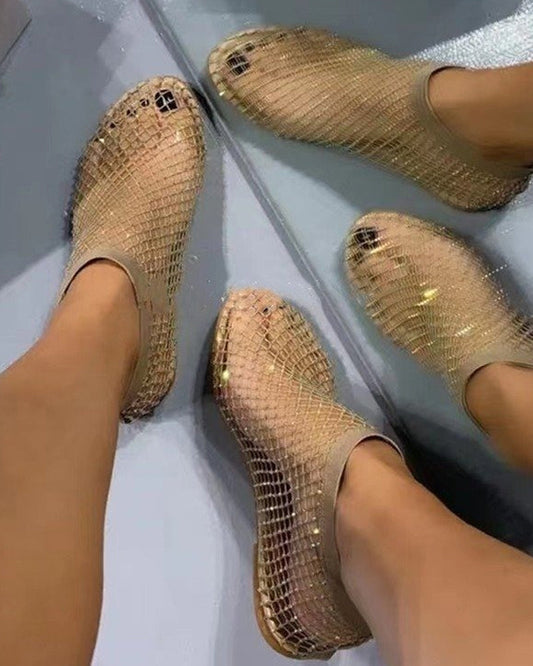 Shiny Ballerina Flats