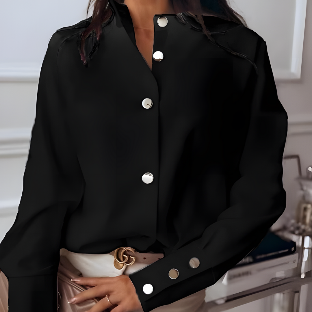 Ivyshape | Chic Ladies Blouse with Buttons