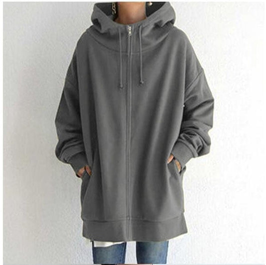 Ivyshape | Zip Hoodie Autumn/Winter for Women