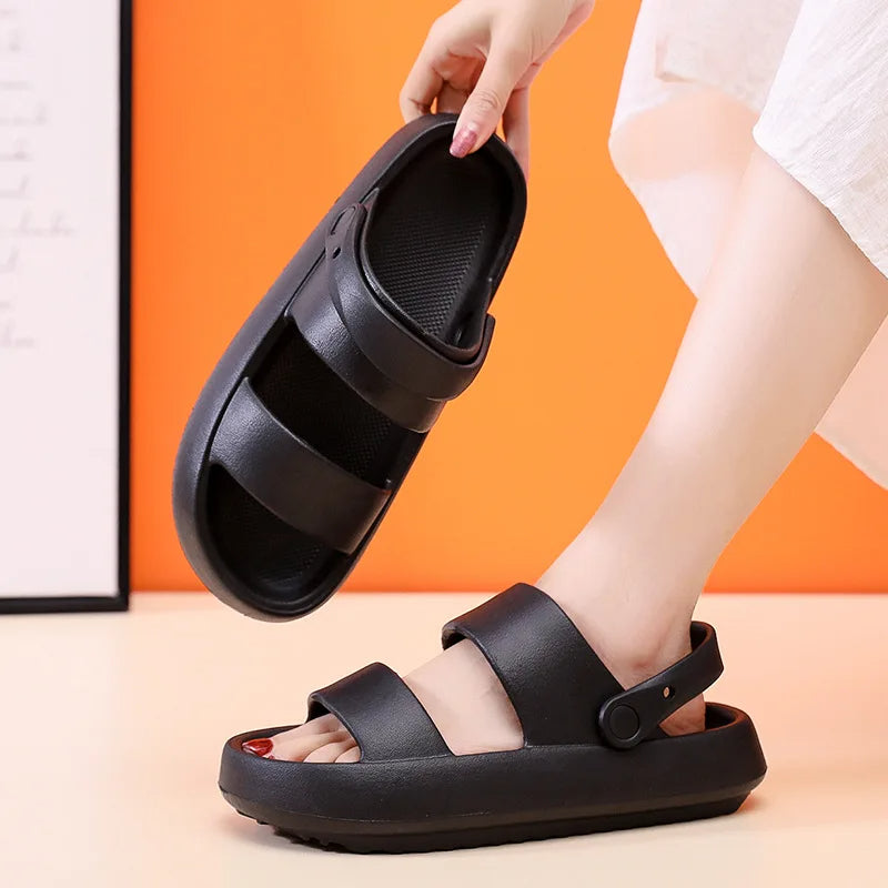 Ivyshape | Orthopedic Sandals Comfort Plus Slippers with Double Straps Padded, Casual Slip-On Sandals