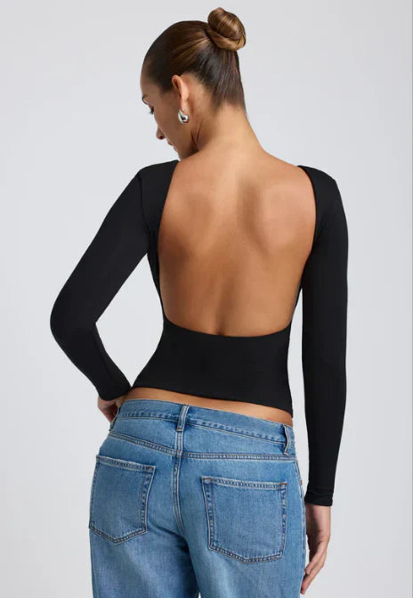 Ivyshape | Stylish Long Sleeve Top Without Back