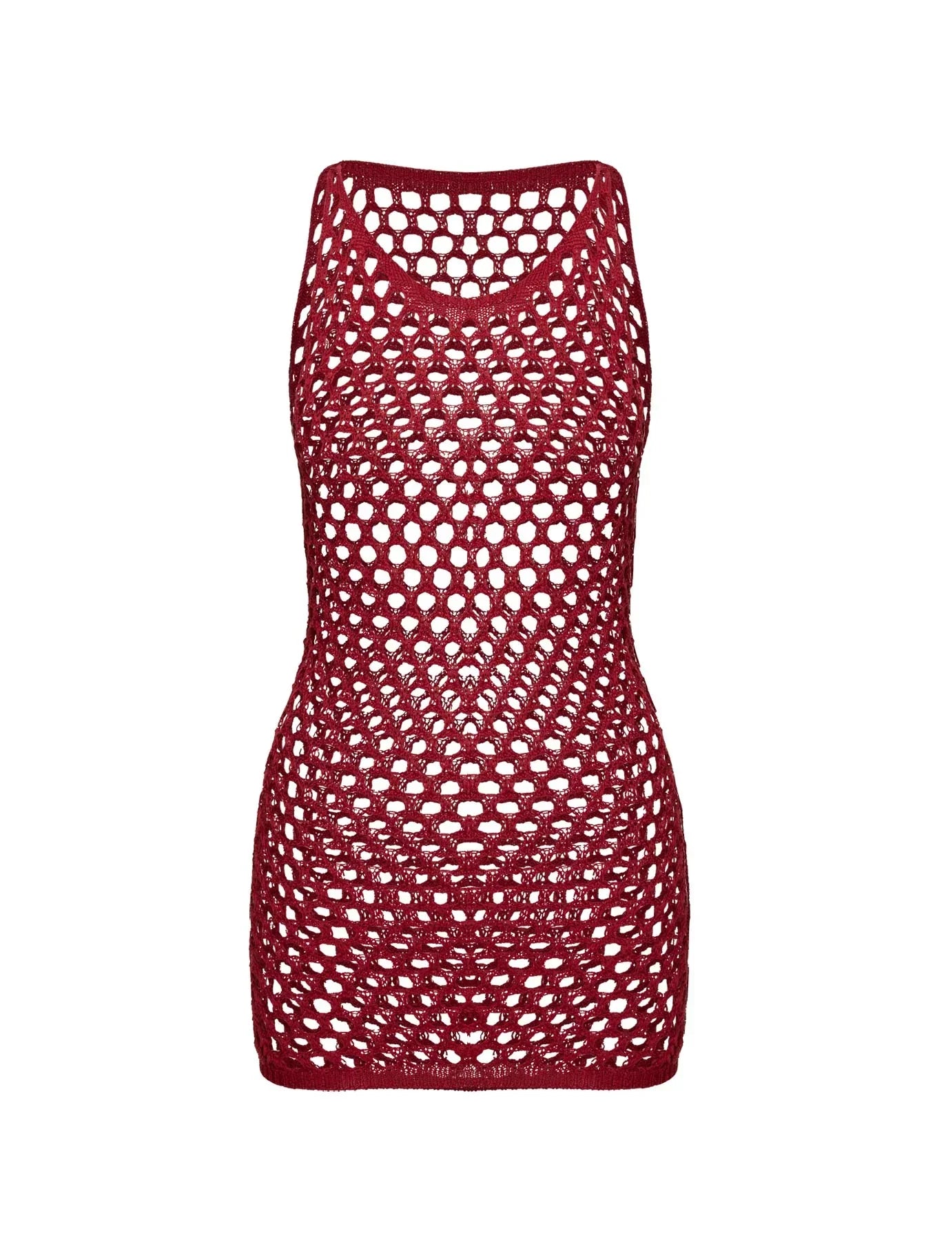 Ivyshape | Fashion Red Net Sexy Women's Sweater