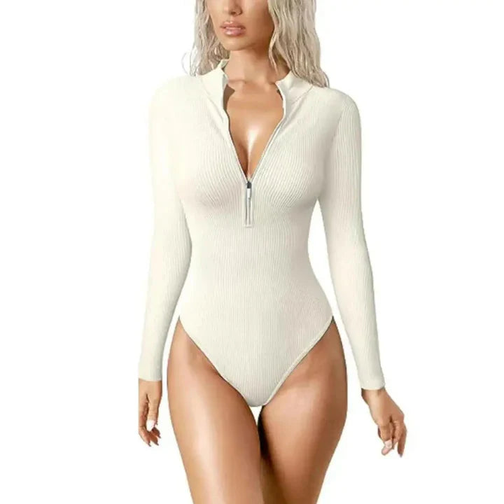 Ivyshape | Tight Romper with Zipper