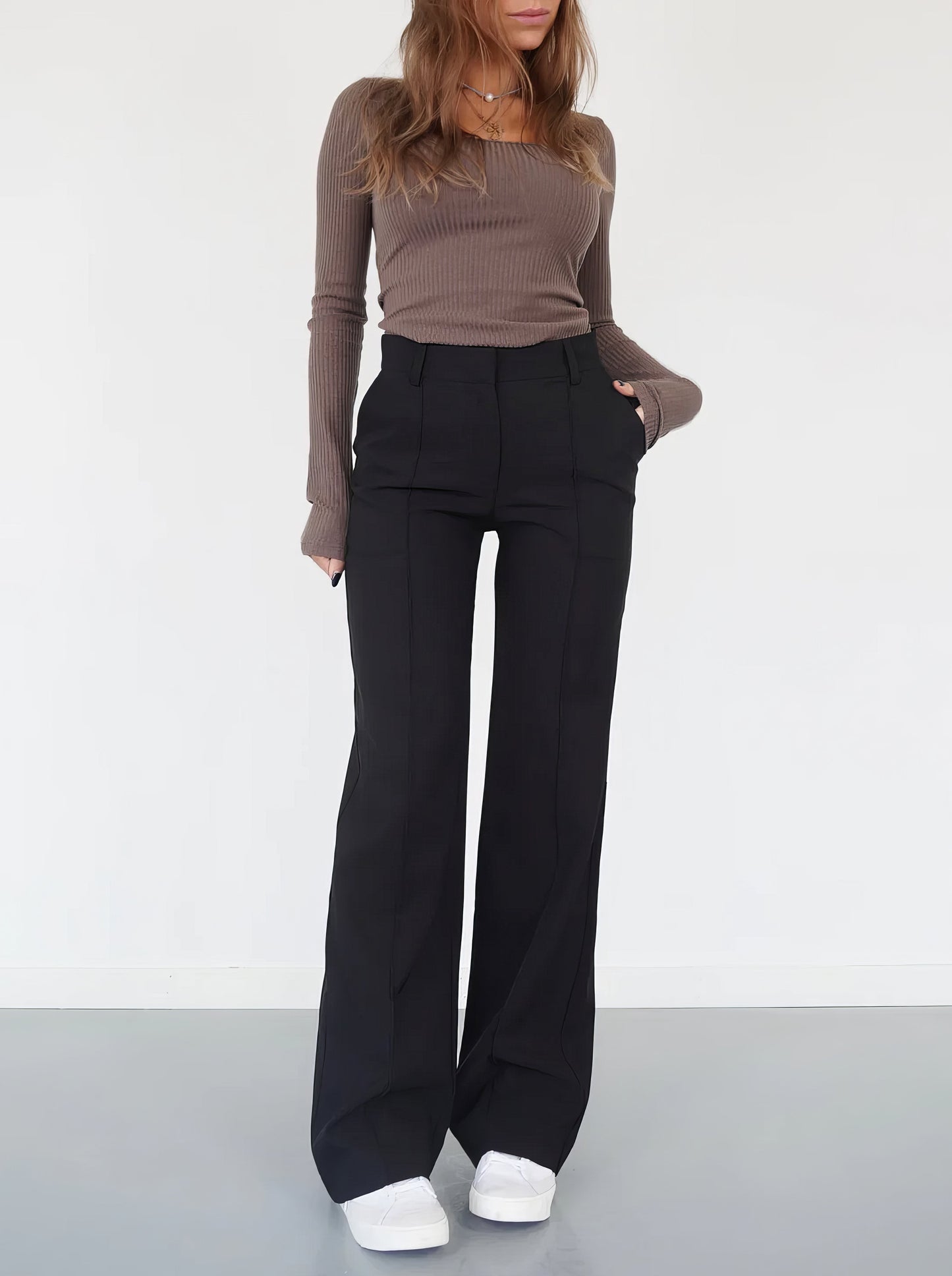 Ivyshape | Wide Chic Trousers Women