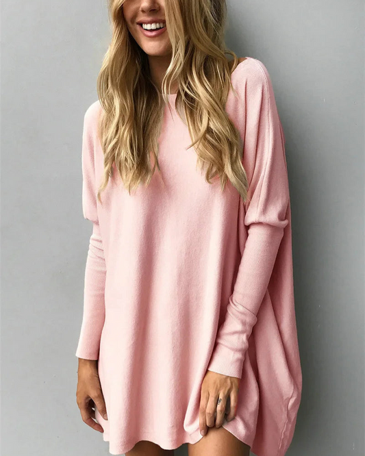 Ivyshape | Round Neck Baggy Pullover