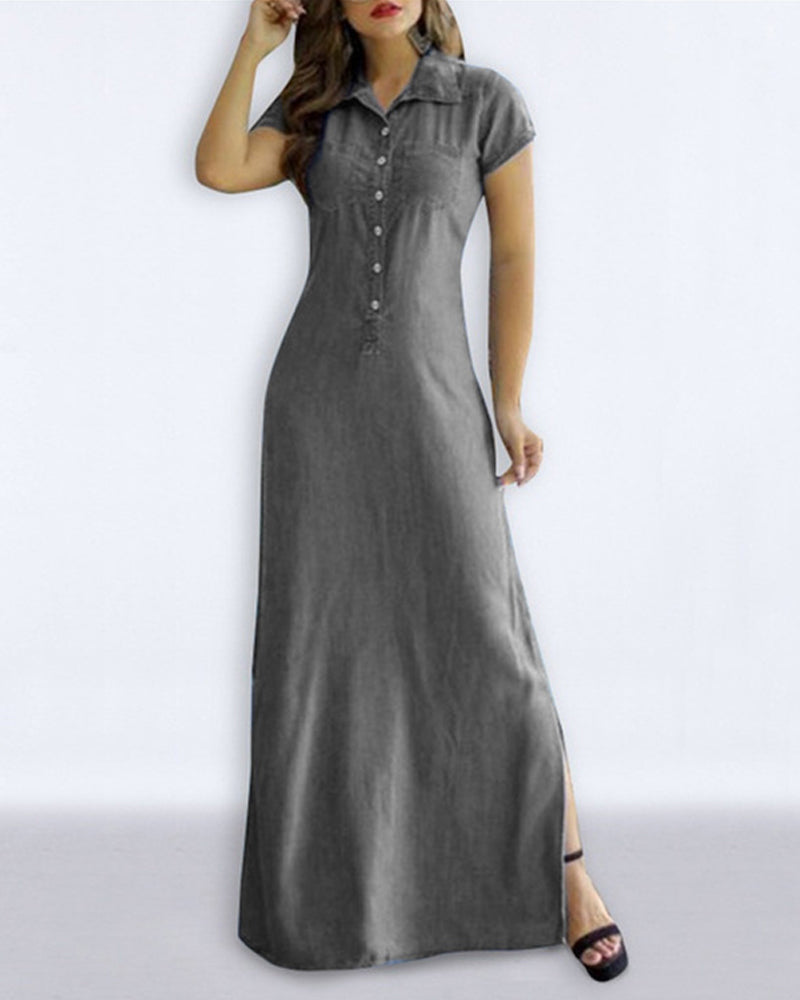 Summer Denim Maxi Dress | Ideal for Summer